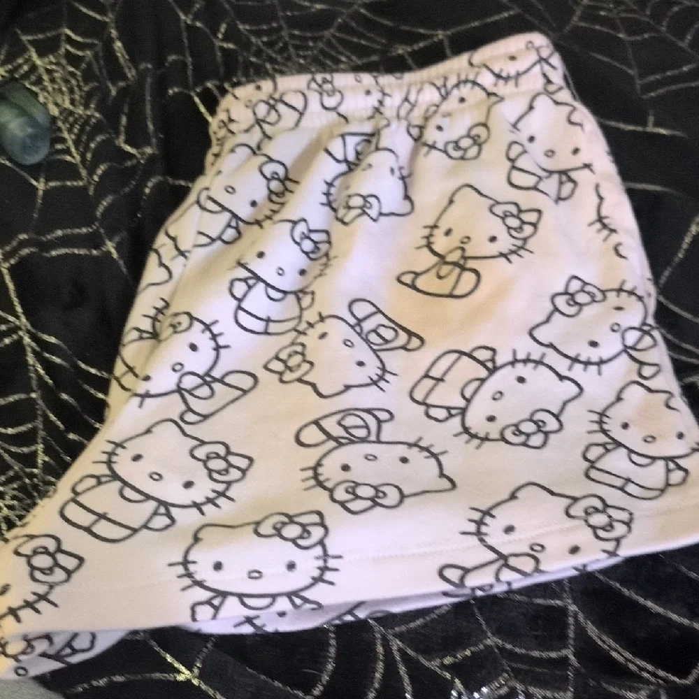 Hello Kitty Diaper Cover - White with Black Print